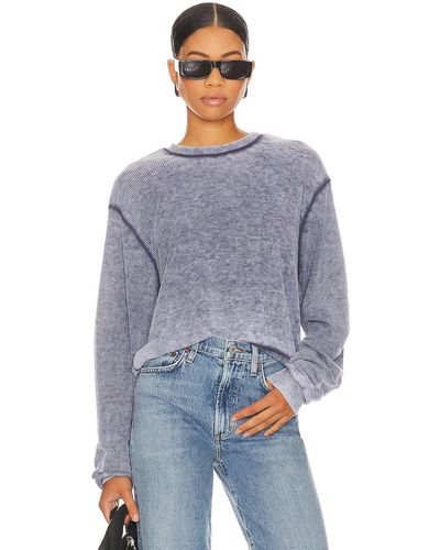 Michael Lauren Exon Crop Crew Pullover - ブルー