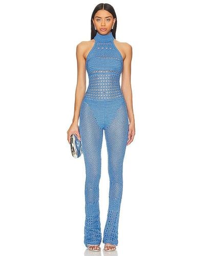retroféte Kalena jumpsuit - Azul