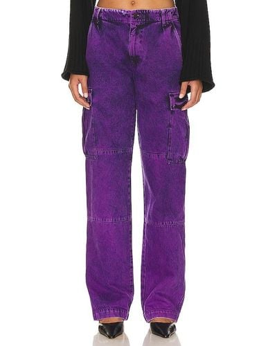 RTA Denim Cargo Pant - Purple