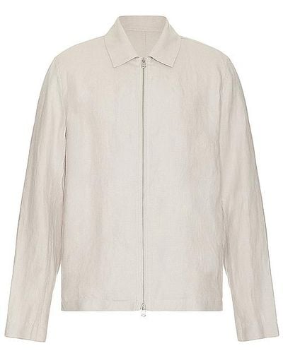 Vince Hemp Zip Up Jacket - White