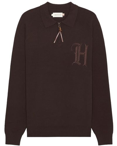 Honor The Gift Zip Henley Sweater - ブラウン