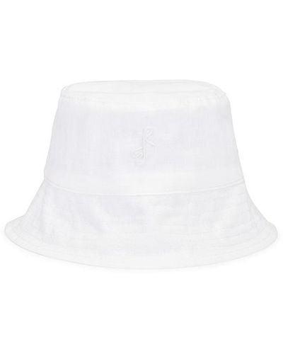 Ruslan Baginskiy Monogram Bucket Hat - White