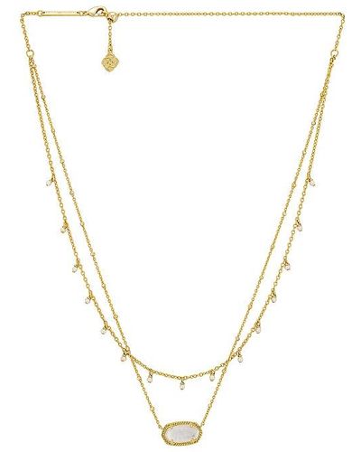 Kendra Scott Elisa Pearl Layered Necklace - Metallic