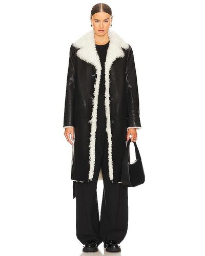 KULAKOVSKY Shearling Coat With Tigrado Fur - Black