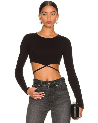 Lovers + Friends Waist Tie Tee - Black