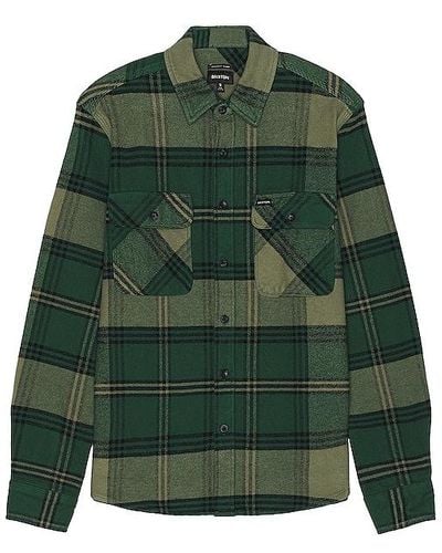 Brixton Bowery Heavy Weight Flannel - Green