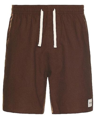 Rhythm Classic linen jam short - Marrón