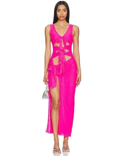 superdown Nelly Sheer Maxi Dress - Pink
