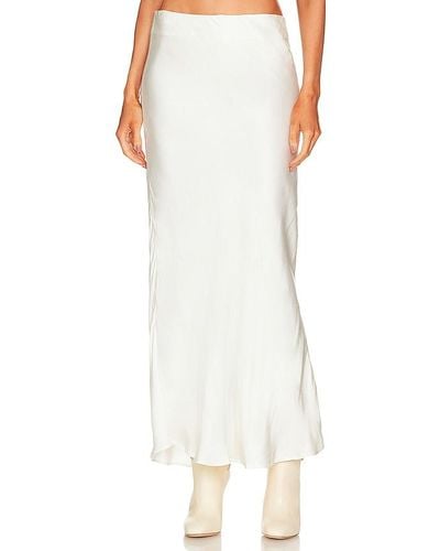 Bardot Azzura Satin Skirt - White