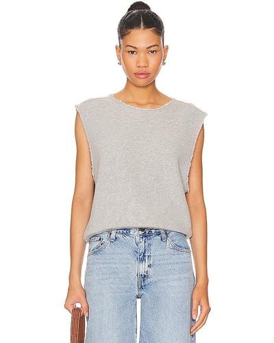 Free People T-SHIRT SO EASY MUSCLE - Bleu