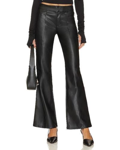 Free People X We The Free Uptown High Rise Faux Leather Pant - Black