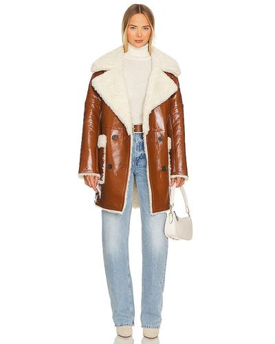 Citizens of Humanity Elodie Shearling Coat - Brown