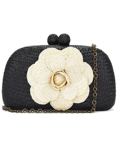 Serpui Mia Camelia Buntal Clutches - ブラック