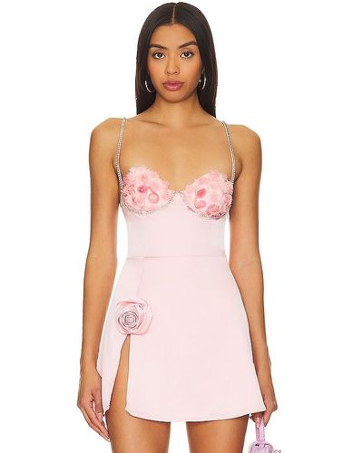 For Love & Lemons Skye Bodysuit - Pink