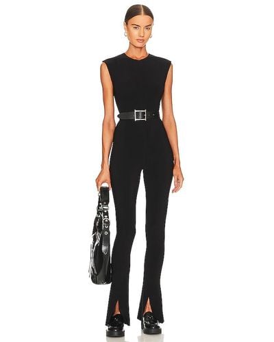 Norma Kamali Sleeveless spat legging catsuit - Negro