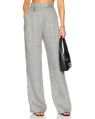 Shona Joy Amanda High Waisted Tailored Pant - Gray