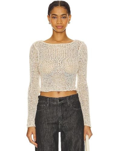 Lovers + Friends Anders Open Stitch Sweater - Natural