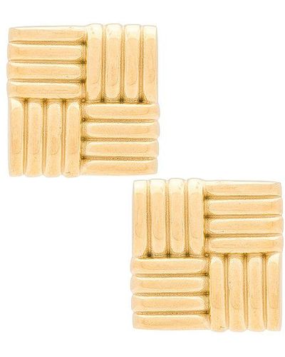 8 Other Reasons Square Earrings - Metallic