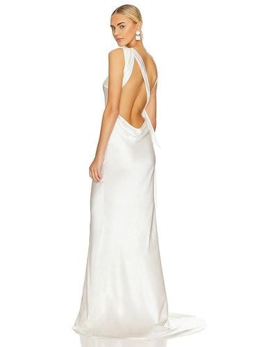 The Bar Charles Gown - White