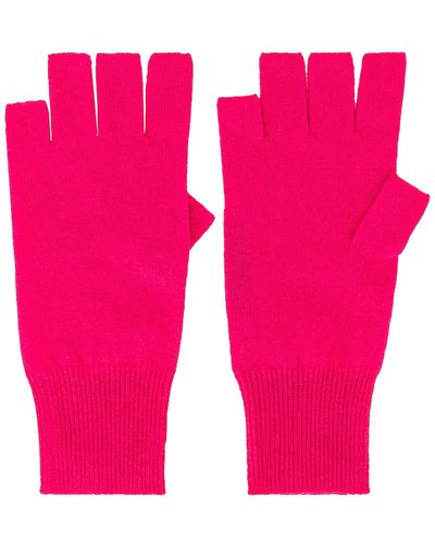 Autumn Cashmere Fingerless Gloves - Pink