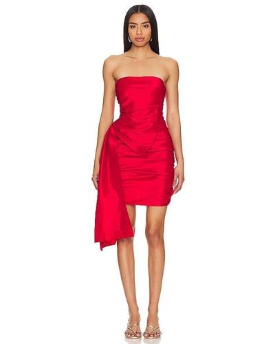 Bardot Baxley Bow Mini Dress - Red