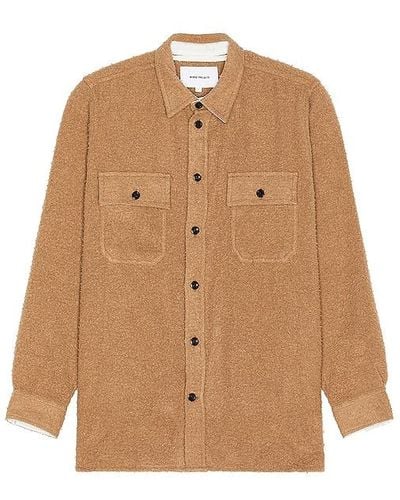 Norse Projects Silas Textured Cotton Wool Overshirt - Natural