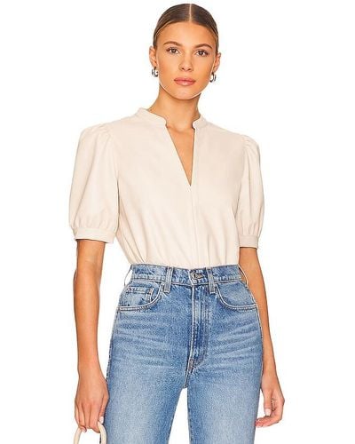 Steve Madden Jane Faux Leather Top - Multicolore
