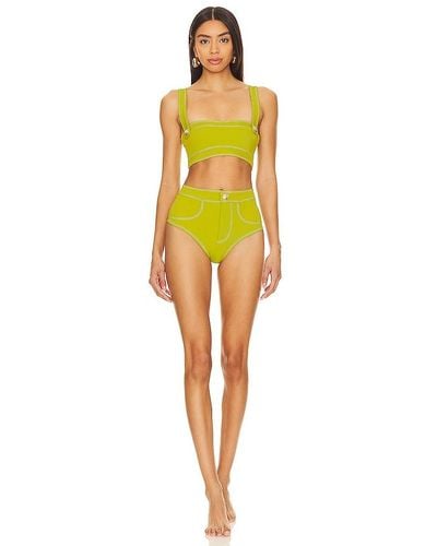 OYE Swimwear Lavinia Bandeau Bikini Set - Yellow