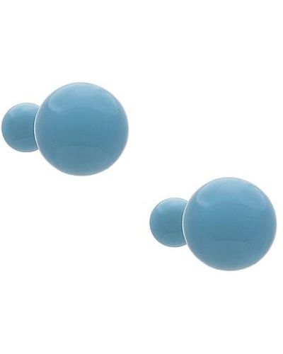 Shashi Double Ball Earring - Blue