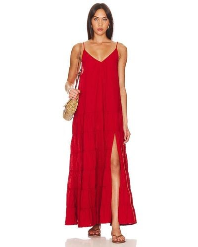 L*Space Goldie Coverup Dress - Red