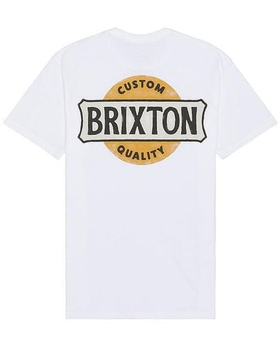 Brixton Wendall Short Sleeve Tailored Tee - White