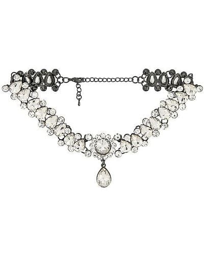 Amber Sceats Crystal Choker Necklace - Metallic