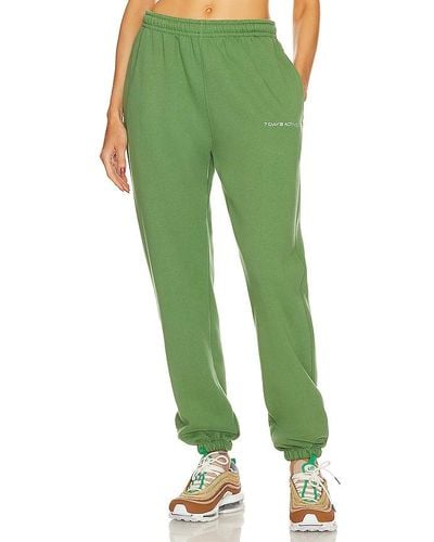 7 DAYS ACTIVE Organic Fitted Sweat Pants - Green