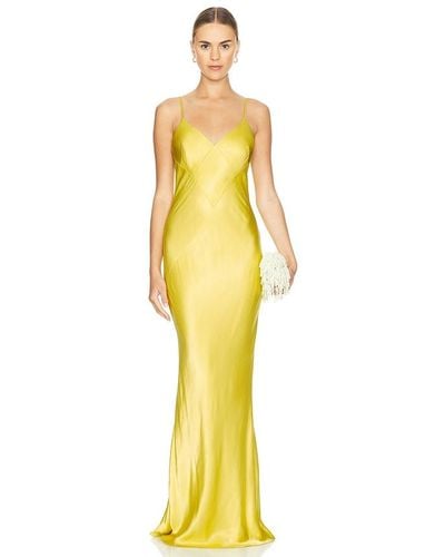 Shona Joy Sofia Spliced Maxi Dress - Yellow