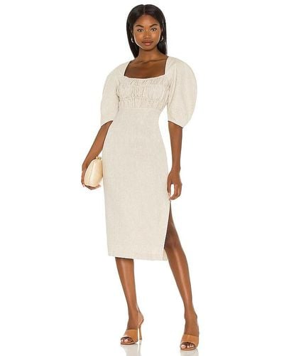 Song of Style Monet Midi Dress - Natural