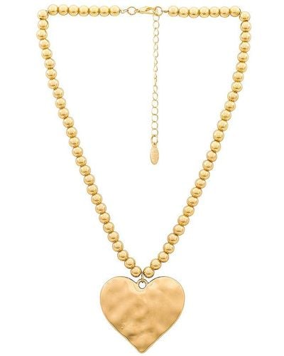 8 Other Reasons Heart Of Gold Necklace - White