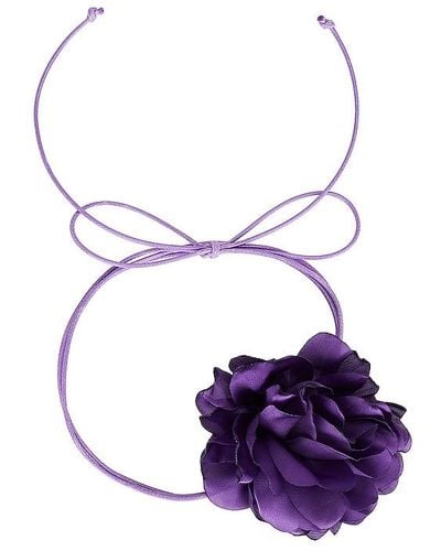 petit moments Rosa Flower Necklace - Purple