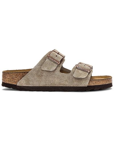 Suede Birkenstock Arizona Soft Footbed Shoes for Women - Up to 43% off |  Lyst