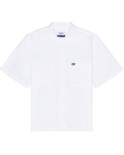 Off-White c/o Virgil Abloh Emb Summer Heavycot Shirt - White