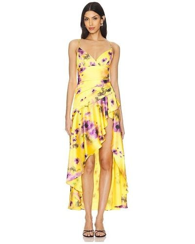 Bardot Sorella Printed Midi Dress - Yellow