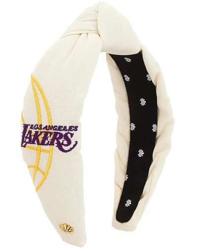 Lele Sadoughi La Lakers Embroidered ヘッドバンド - ブラック