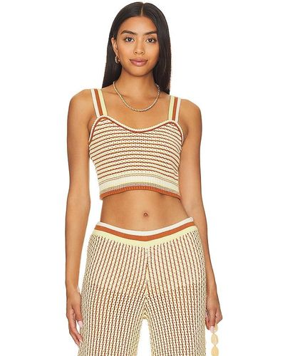 Monrow Crochet Tank - Natural