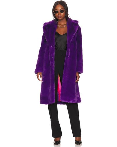 Apparis Mona 2 Faux Fur Coat - Purple