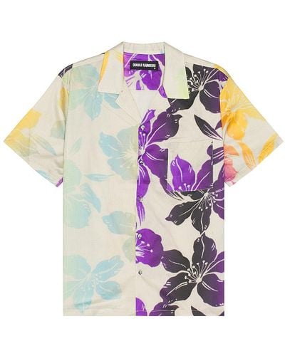 DOUBLE RAINBOUU Short Sleeve Hawaiian Shirt - ピンク