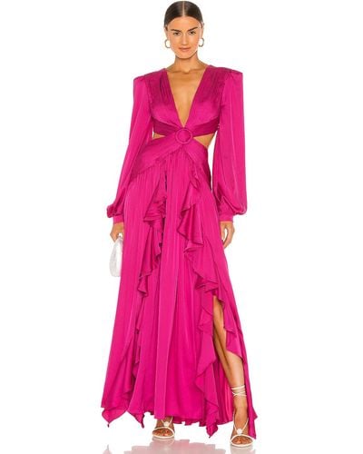 PATBO Plunge Cutout Gown - Pink