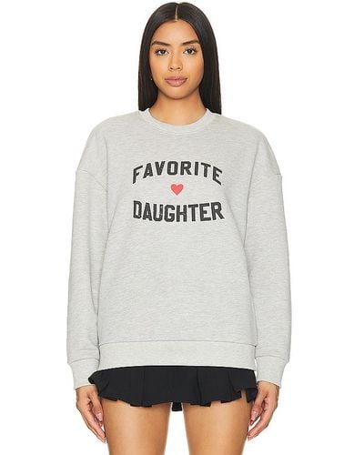 FAVORITE DAUGHTER Heart Logo Sweatshirt - Grey