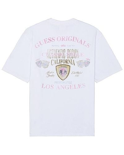 Guess Letterman Tee - White