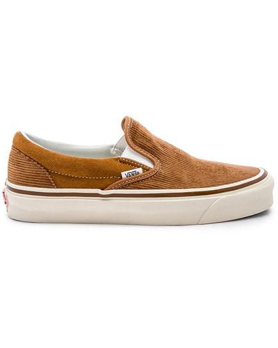 Vans Og 98 Dx Corduroy And Suede Slip-on Trainers - Brown