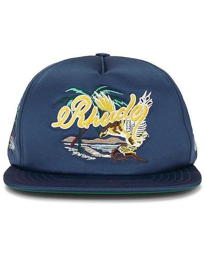 Rhude Palm Eagles Souvenier Hat - Blue