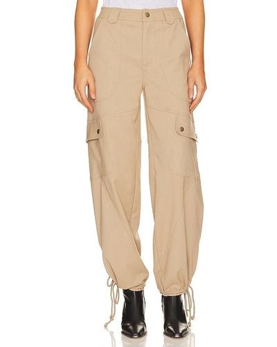 Line & Dot Weekend Cargo Trousers - Natural